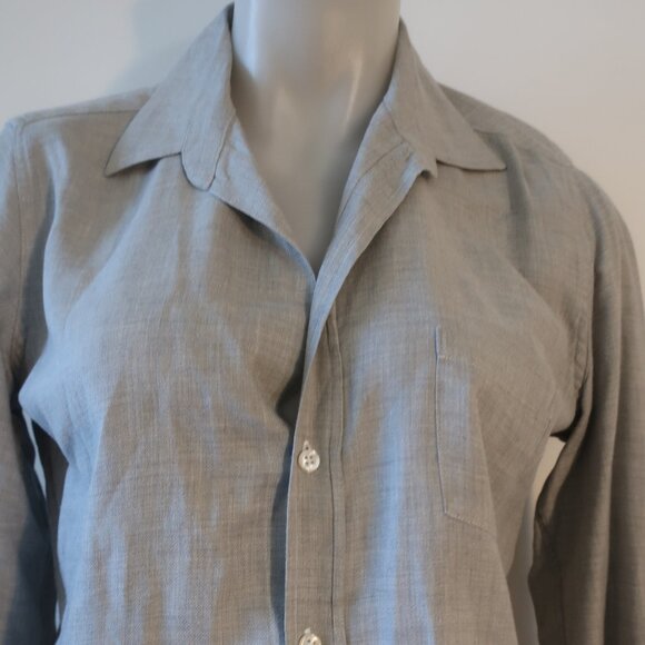 Womens Frank & Eileen Gray Barry Style Button Shirt Top S - Picture 4 of 9